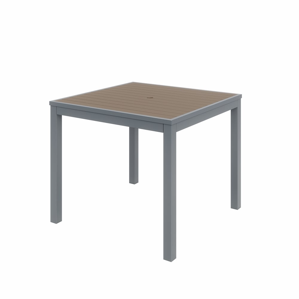 GuestSupply US | KFI Studios Eveleen Square Outdoor Table, Silver
